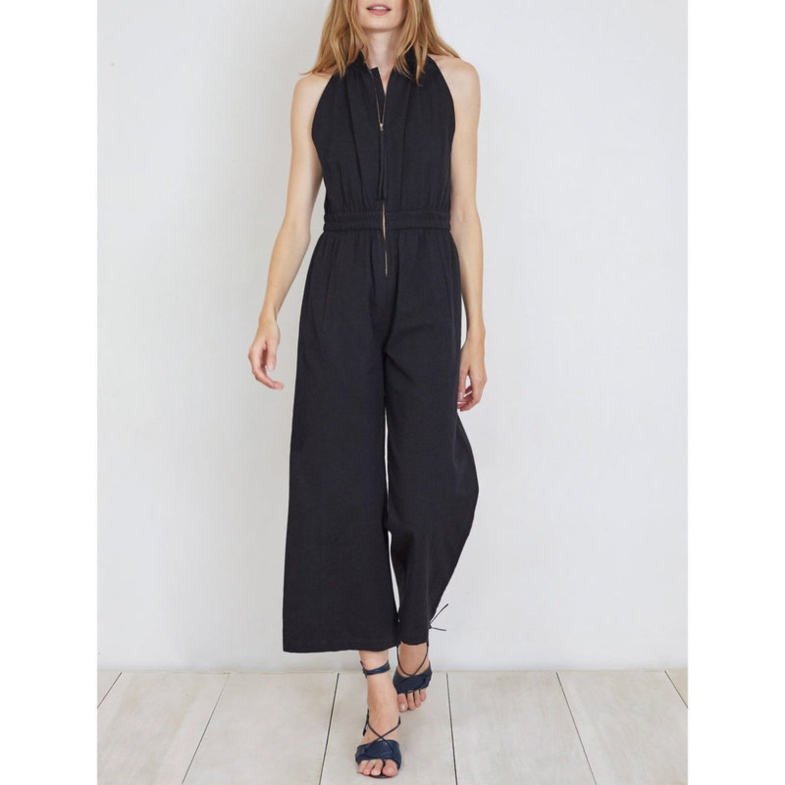 Apiece Apart Archer Silk Zipper Jumpsuit 0